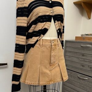 Rùadh Canvas Tan Mini Skirt